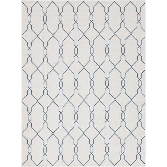 Rug Unique Loom Outdoor Trellis Ivory Rectangular 7' 0 x 10' 0