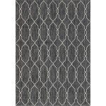 Rug Unique Loom Outdoor Trellis Charcoal Rectangular 7' 0 x 10' 0