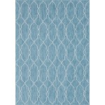 Rug Unique Loom Outdoor Trellis Blue Rectangular 7' 0 x 10' 0