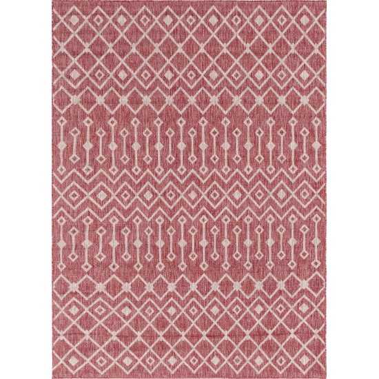 Rug Unique Loom Outdoor Trellis Rust Red Rectangular 7' 0 x 10' 0