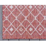 Rug Unique Loom Outdoor Trellis Rust Red Rectangular 7' 0 x 10' 0