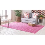 Rug Unique Loom Outdoor Trellis Pink Rectangular 7' 0 x 10' 0