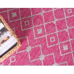 Rug Unique Loom Outdoor Trellis Pink Rectangular 7' 0 x 10' 0
