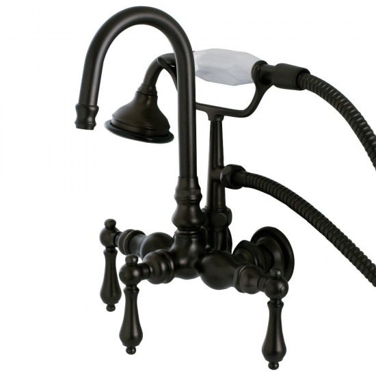 Kingston Brass Aqua Vintage Wall Mount Clawfoot Tub Faucet, Oil Rubbed Bronze