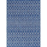 Rug Unique Loom Outdoor Trellis Blue Rectangular 7' 0 x 10' 0