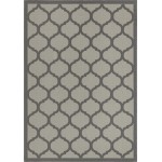 Rug Unique Loom Outdoor Trellis Gray Rectangular 7' 0 x 10' 0