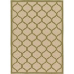 Rug Unique Loom Outdoor Trellis Olive Rectangular 7' 0 x 10' 0