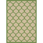 Rug Unique Loom Outdoor Trellis Green Rectangular 7' 0 x 10' 0