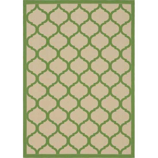 Rug Unique Loom Outdoor Trellis Green Rectangular 7' 0 x 10' 0