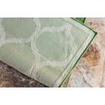 Rug Unique Loom Outdoor Trellis Green Rectangular 7' 0 x 10' 0