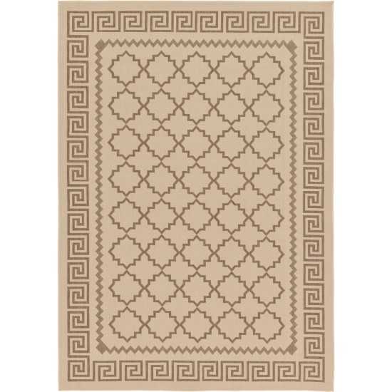 Rug Unique Loom Outdoor Trellis Beige Rectangular 7' 0 x 10' 0