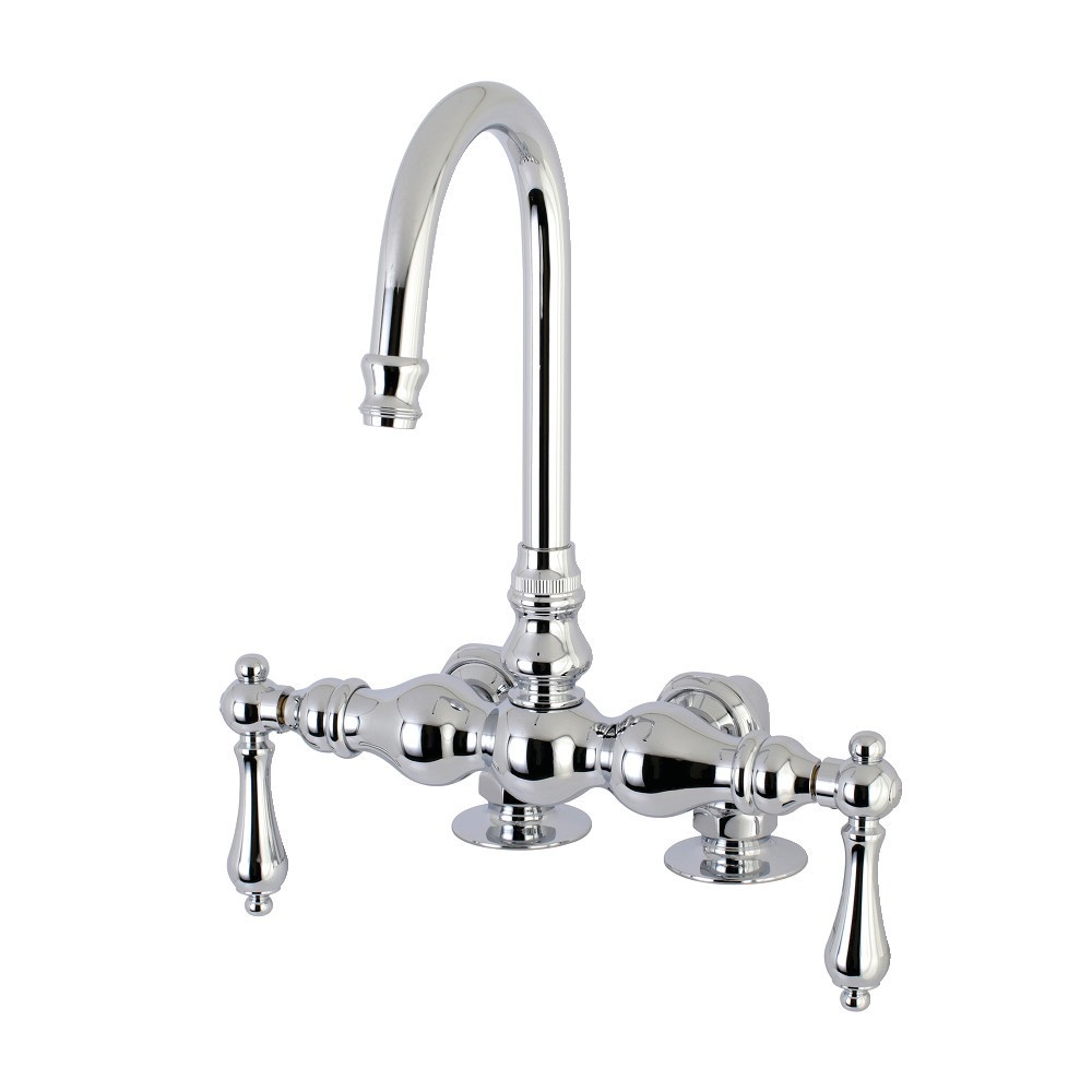 Kingston Brass Auqa Vintage 3-3/8-Inch Deck Mount Tub Faucet, Polished Chrome