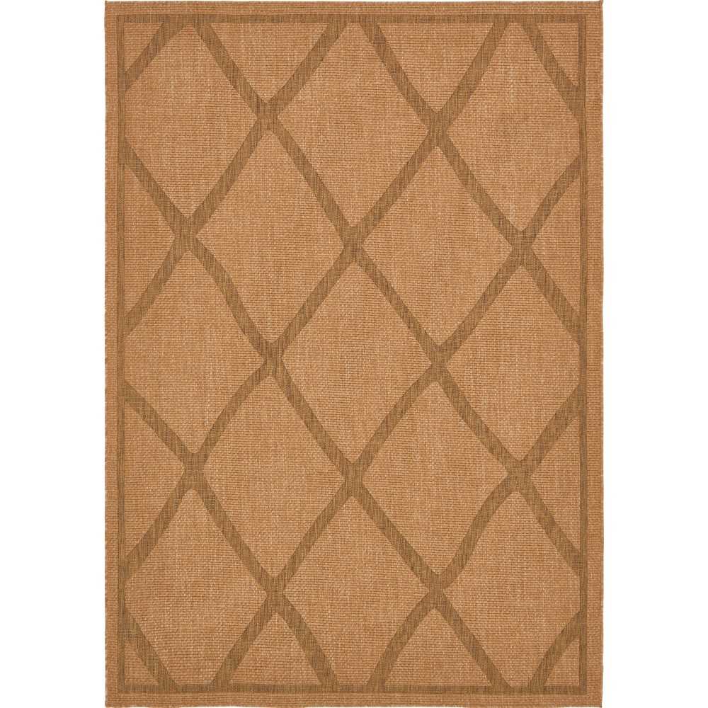 Rug Unique Loom Outdoor Trellis Light Brown Rectangular 7' 0 x 10' 0 Rug Unique Loom Outdoor Trellis Light Brown Rectangular 7' 0 x 10' 0