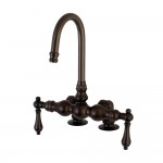 Kingston Brass Auqa Vintage 3-3/8-Inch Deck Mount Tub Faucet, Oil Rubbed Bronze