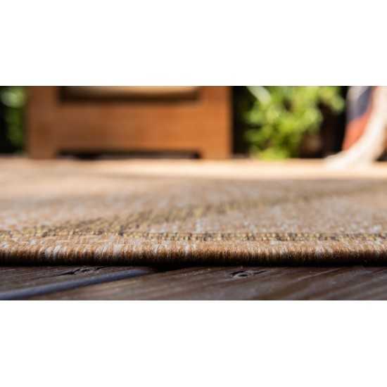 Rug Unique Loom Outdoor Trellis Light Brown Rectangular 7' 0 x 10' 0
