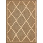 Rug Unique Loom Outdoor Trellis Brown Rectangular 7' 0 x 10' 0