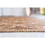 Rug Unique Loom Outdoor Trellis Light Brown Rectangular 7' 0 x 10' 0