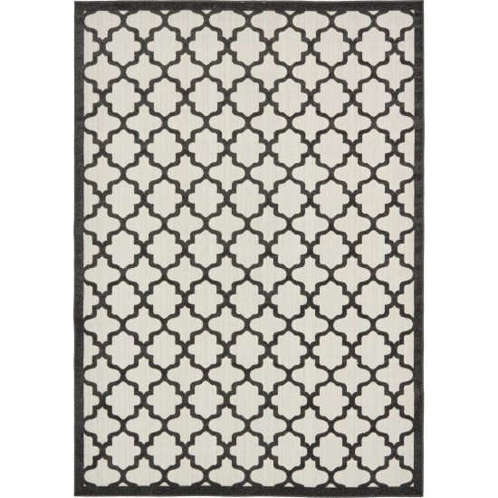 Rug Unique Loom Outdoor Trellis Black Rectangular 7' 0 x 10' 0