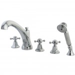 Kingston Brass Metropolitan Roman Tub Faucet with Hand Shower, Polished Chrome