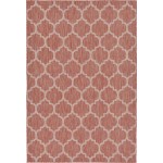 Rug Unique Loom Outdoor Trellis Rust Red Rectangular 6' 0 x 9' 0