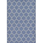 Rug Unique Loom Outdoor Trellis Navy Blue Rectangular 6' 0 x 9' 0