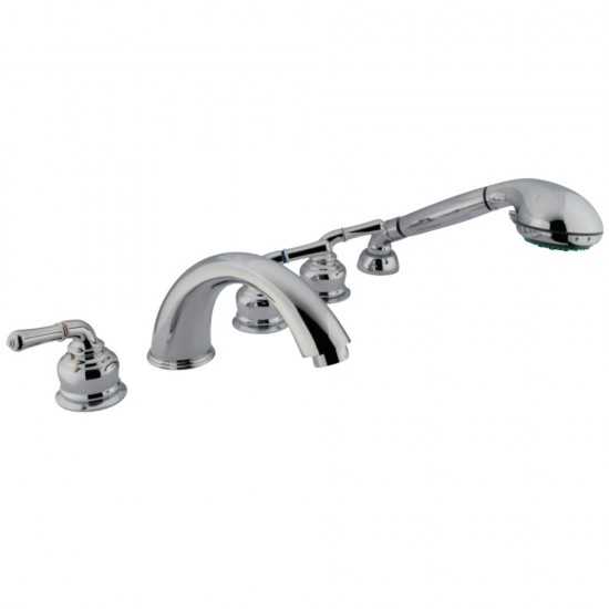 Kingston Brass Magellan Roman Tub Faucet with Hand Shower, Polished Chrome