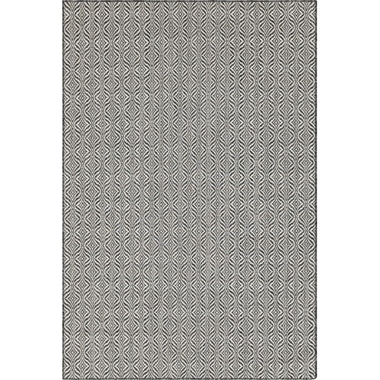 Rug Unique Loom Outdoor Trellis Charcoal Rectangular 6' 0 x 9' 0