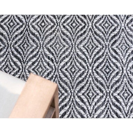 Rug Unique Loom Outdoor Trellis Charcoal Rectangular 6' 0 x 9' 0