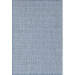 Rug Unique Loom Outdoor Trellis Navy Blue Rectangular 6' 0 x 9' 0