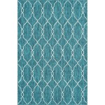 Rug Unique Loom Outdoor Trellis Teal Rectangular 6' 0 x 9' 0