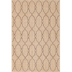 Rug Unique Loom Outdoor Trellis Tan Rectangular 6' 0 x 9' 0