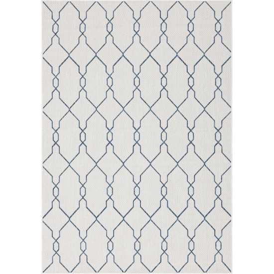 Rug Unique Loom Outdoor Trellis Ivory Rectangular 6' 0 x 9' 0