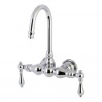 Aqua Vintage Vintage 3-3/8 Inch Wall Mount Tub Faucet, Polished Chrome