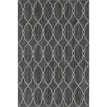 Rug Unique Loom Outdoor Trellis Charcoal Rectangular 6' 0 x 9' 0