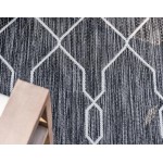 Rug Unique Loom Outdoor Trellis Charcoal Rectangular 6' 0 x 9' 0