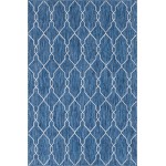 Rug Unique Loom Outdoor Trellis Navy Blue Rectangular 6' 0 x 9' 0