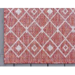 Rug Unique Loom Outdoor Trellis Rust Red Rectangular 6' 0 x 9' 0