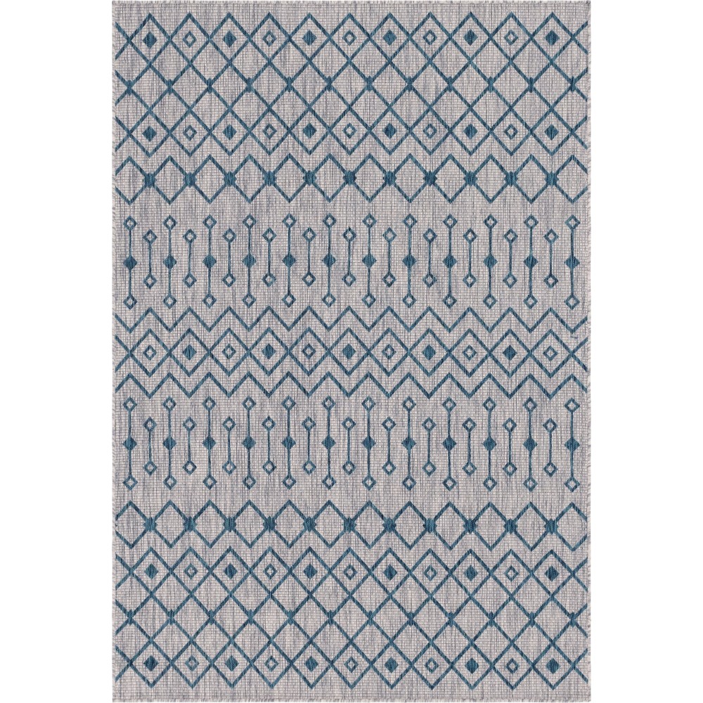 Rug Unique Loom Outdoor Trellis Gray Rectangular 6' 0 x 9' 0 Rug Unique Loom Outdoor Trellis Gray Rectangular 6' 0 x 9' 0