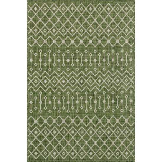 Rug Unique Loom Outdoor Trellis Green Rectangular 6' 0 x 9' 0