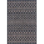 Rug Unique Loom Outdoor Trellis Charcoal Gray Rectangular 6' 0 x 9' 0