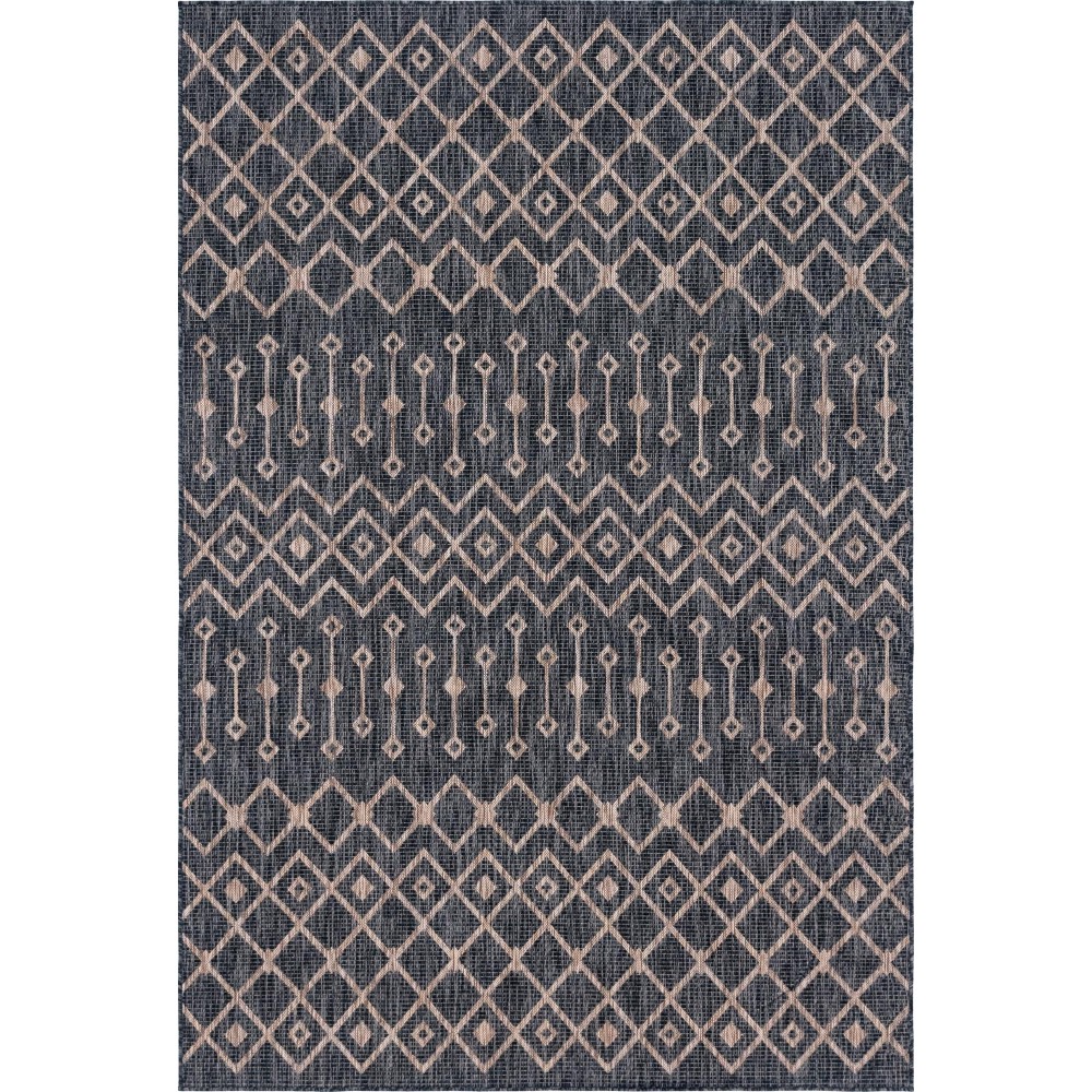 Rug Unique Loom Outdoor Trellis Charcoal Gray Rectangular 6' 0 x 9' 0 Rug Unique Loom Outdoor Trellis Charcoal Gray Rectangular 6' 0 x 9' 0