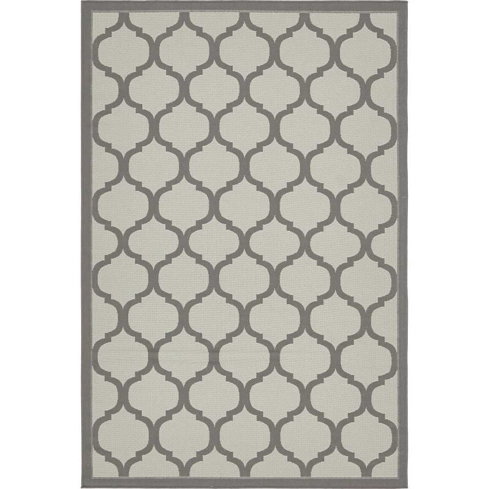 Rug Unique Loom Outdoor Trellis Gray Rectangular 6' 0 x 9' 0 Rug Unique Loom Outdoor Trellis Gray Rectangular 6' 0 x 9' 0