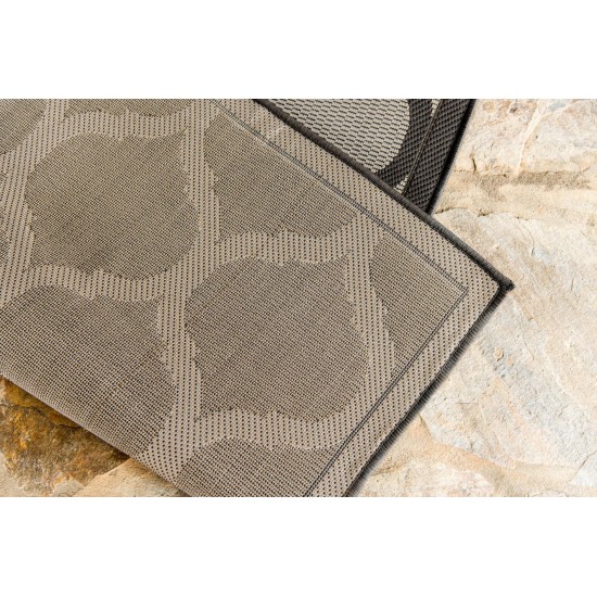 Rug Unique Loom Outdoor Trellis Gray Rectangular 6' 0 x 9' 0