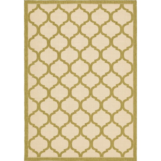 Rug Unique Loom Outdoor Trellis Olive Rectangular 6' 0 x 9' 0