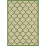 Rug Unique Loom Outdoor Trellis Green Rectangular 6' 0 x 9' 0