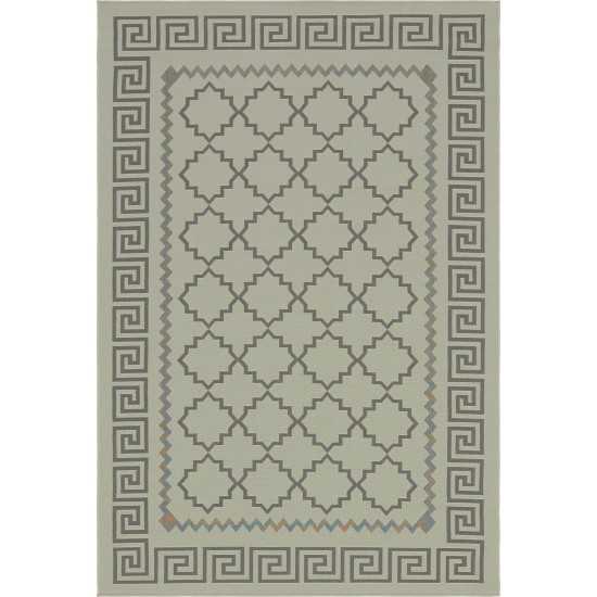 Rug Unique Loom Outdoor Trellis Gray Rectangular 6' 0 x 9' 0