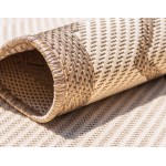 Rug Unique Loom Outdoor Trellis Beige Rectangular 6' 0 x 9' 0