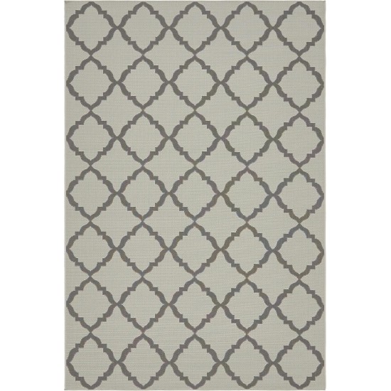 Rug Unique Loom Outdoor Trellis Gray Rectangular 6' 0 x 9' 0