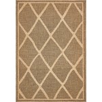 Rug Unique Loom Outdoor Trellis Brown Rectangular 6' 0 x 9' 0