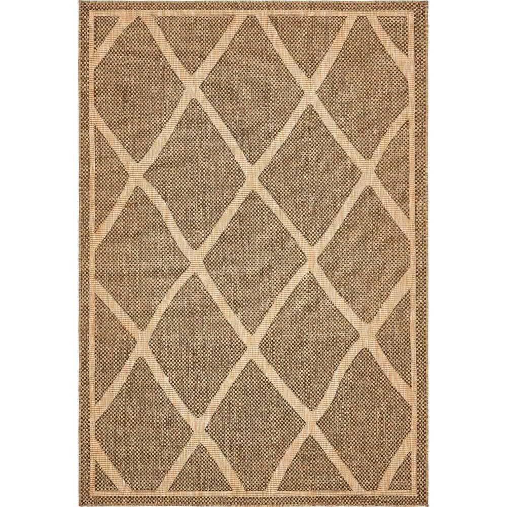 Rug Unique Loom Outdoor Trellis Brown Rectangular 6' 0 x 9' 0 Rug Unique Loom Outdoor Trellis Brown Rectangular 6' 0 x 9' 0